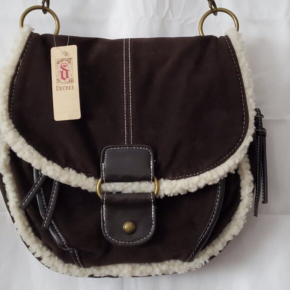 NWT "Decree" Sherpa Trim Purse - Picture 13 of 14